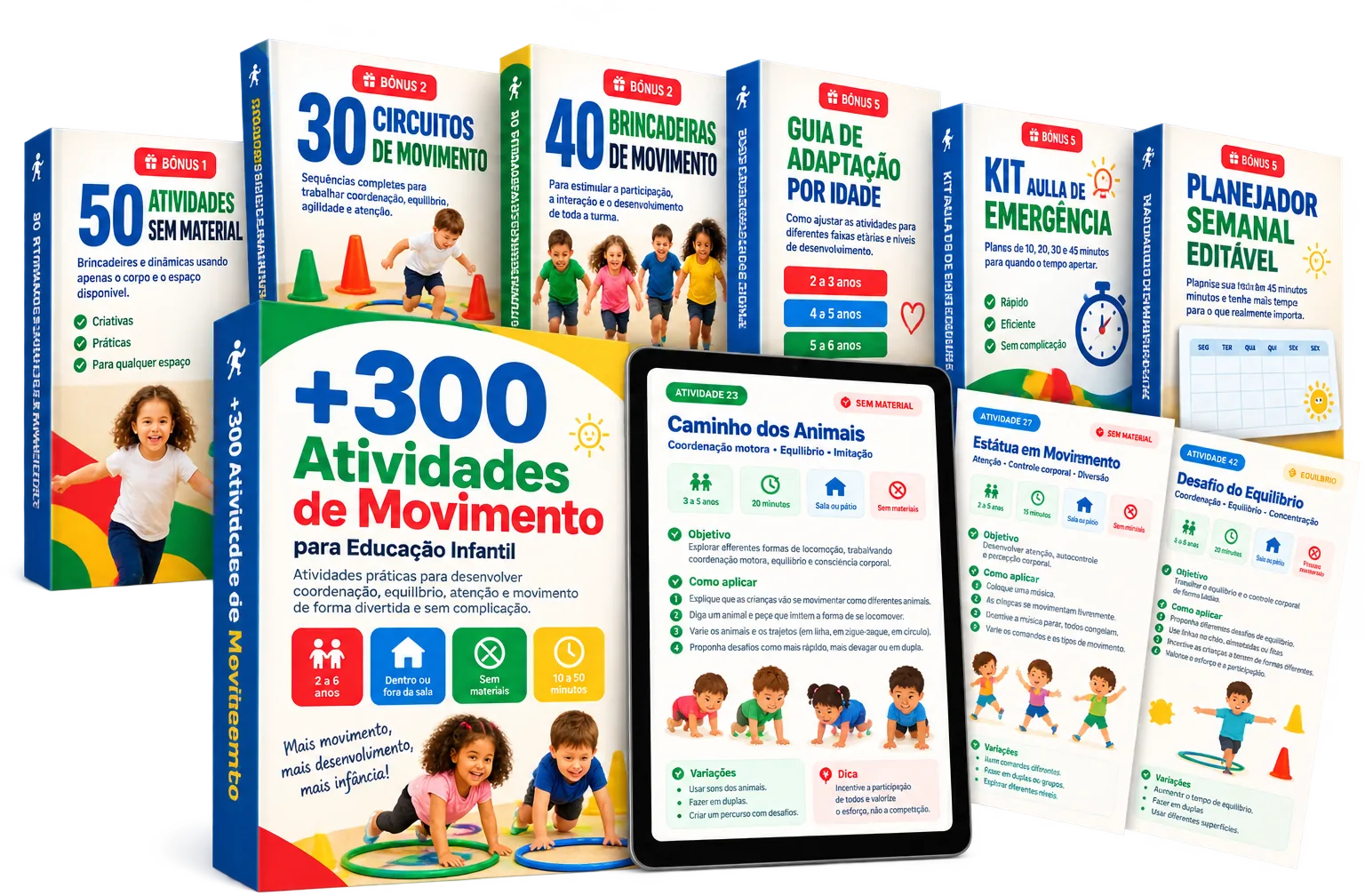Pacote +300 Atividades de Movimento para Educação Infantil